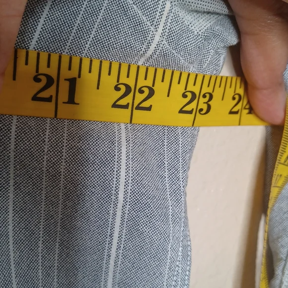 Mossimo Supply Co Men's Large Grey 100% Cotton Long Sleeve Stripe Button Shirt - Picture 7 of 9